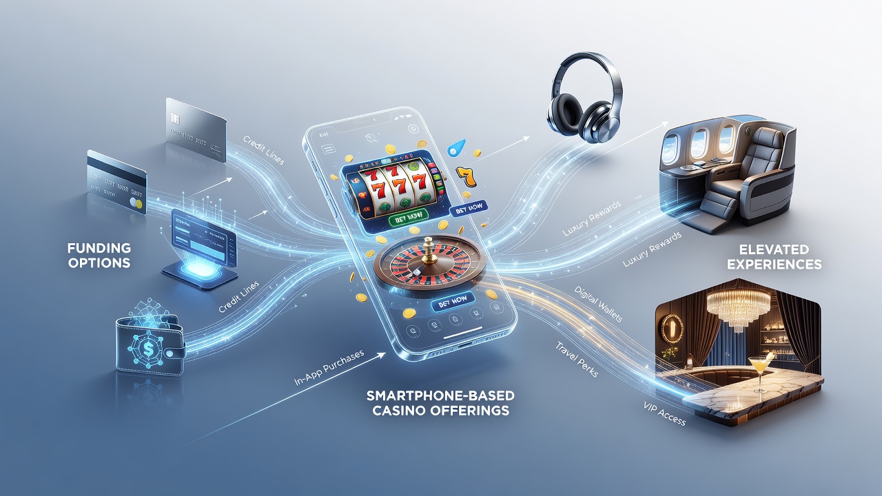 Übersicht über Zahlungsoptionen und mobile Casino-Schnittstellen auf Smartphones